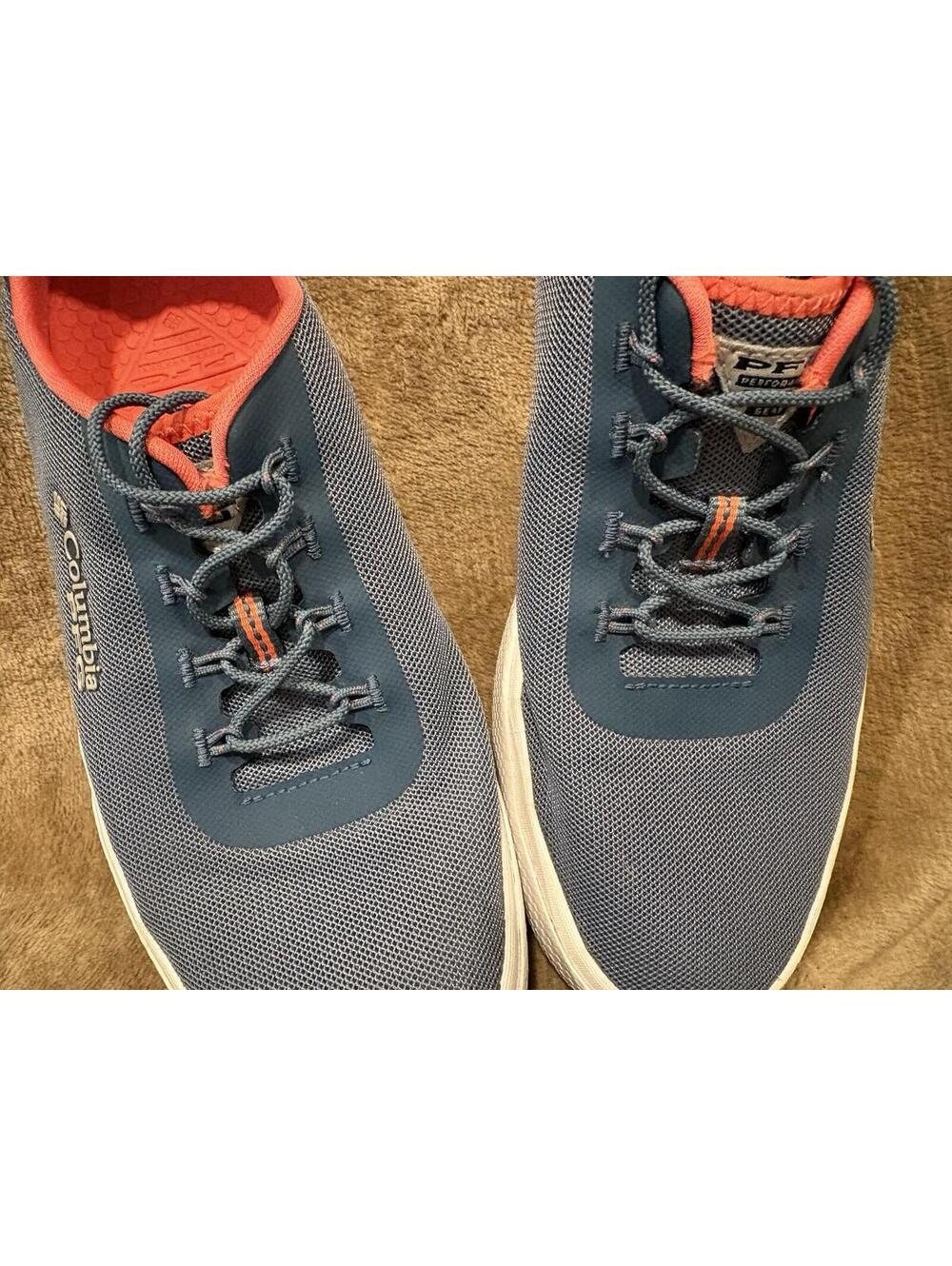 Columbia Dorado PF Boat Shoes, Sz 7 Blue/Pink, Lightweight Grip Sole